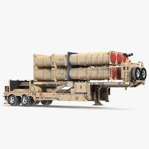 Israels Arrow-3 Missile Defense System Rigged 3D model