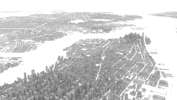 city new york buildings 3D model
