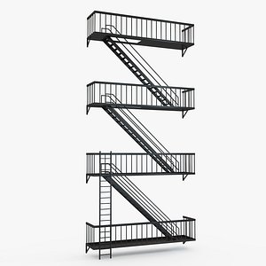 Fire Escape Stairs II model