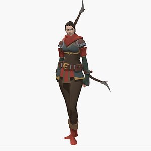 Classic RPG Style 02 Leona Thief  Warrior  Archer  Assassin 3D model