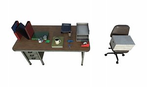 3D Office Props Pack 1 model