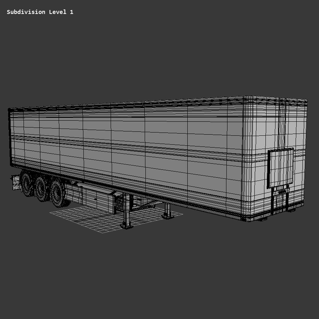 Box Trailer 3d Model