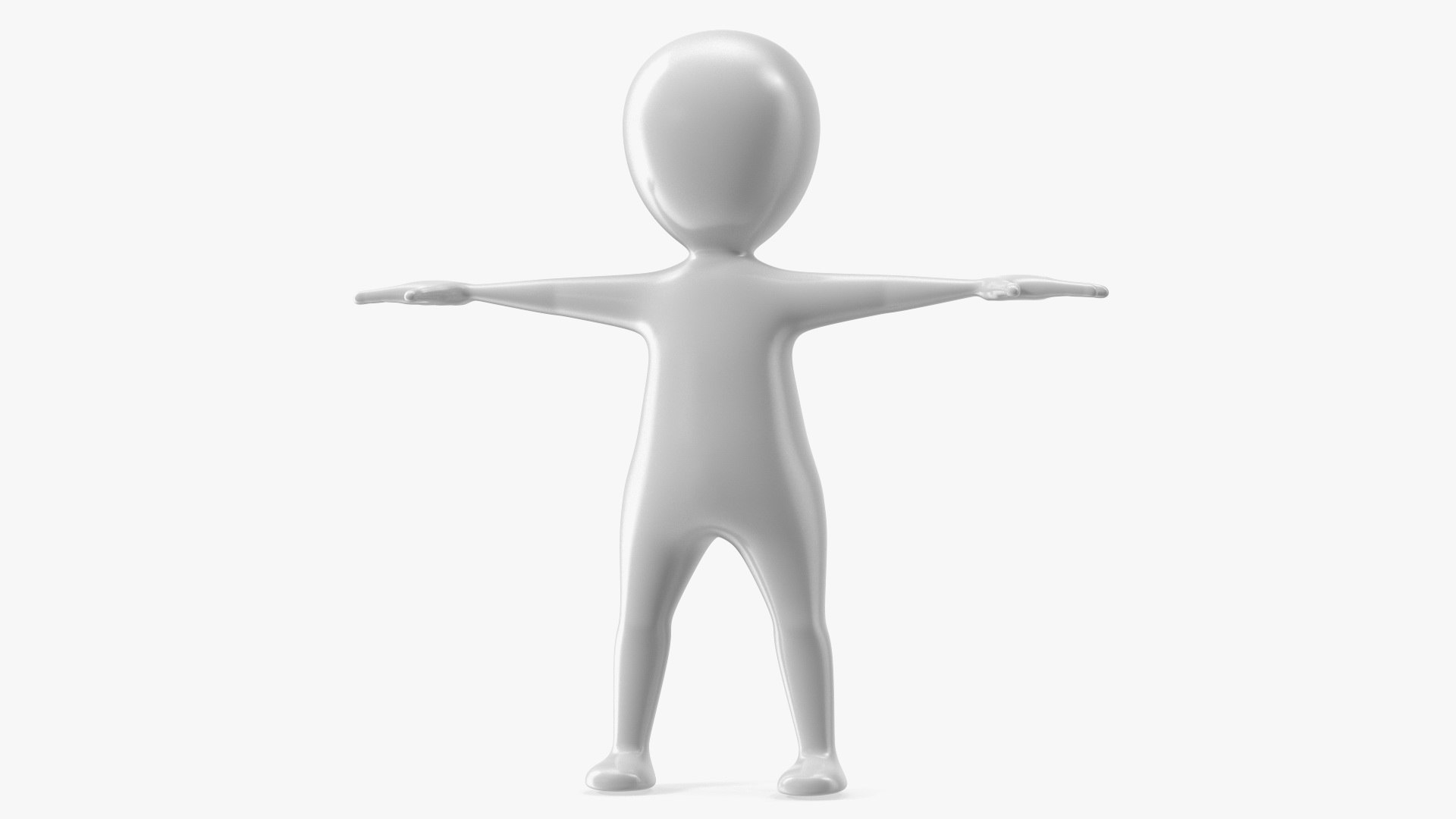 Stickman With Red Tie Rigged for Maya 3D model preview