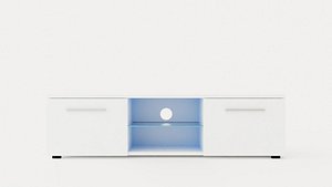 Storsjo TV Bench 140 Cm With Led Lighting White 3D model