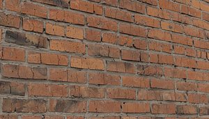 Vintage old brick H 3D