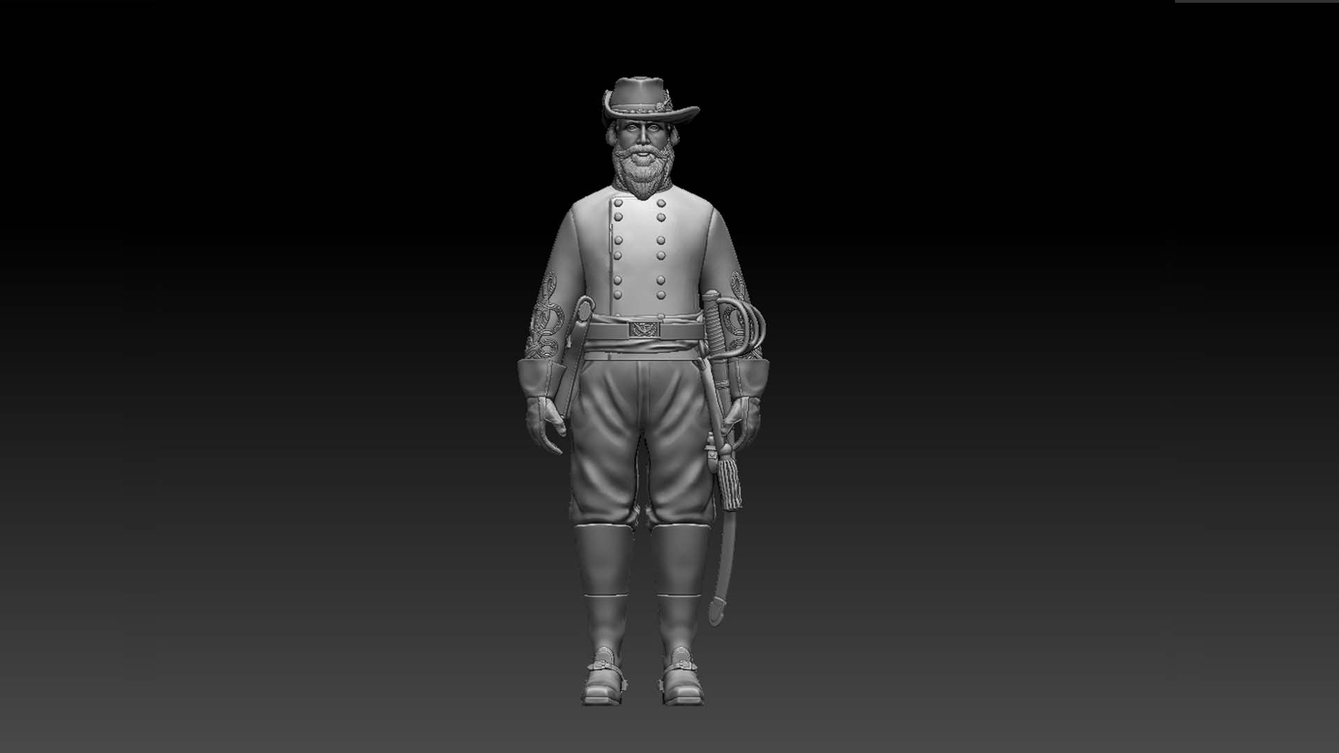 JEB Stuart Confederate States Army General 3D - TurboSquid 2013044