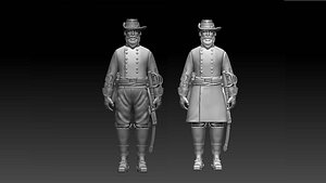JEB Stuart Confederate States Army general 3D
