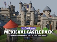 Low Poly Medieval Castle Pack - 46 Game Ready Models