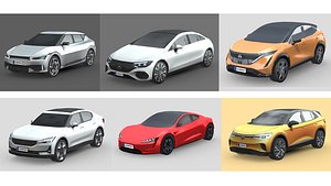 Low-Poly Car Pack 003 - Electric 3D