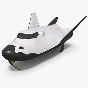 Reusable Winged Orbital Spaceplane White Black with Interior model