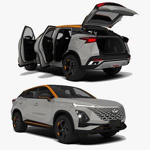 Chery OMODA 5 Compact SUV Detailed Interior Animated Doors 3D model