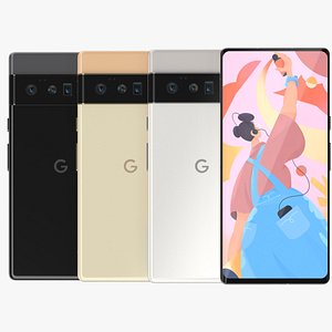 Google Pixel 6 Pro All Colors 3D model