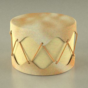 3d indian drum model