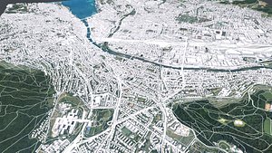 cityscape zurich city switzerland 3D model