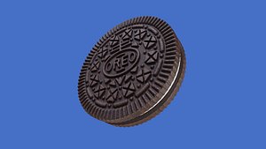 Oreo cookie Low-poly 3D model