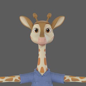 cartoon giraffe 3D