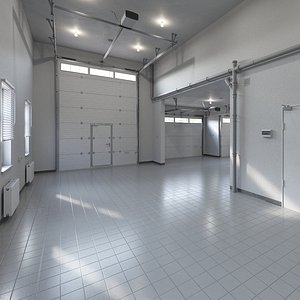 Big Home Garage Base Interior v2 Vray model