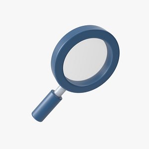 Magnifying Glass Search Cartoon 3D