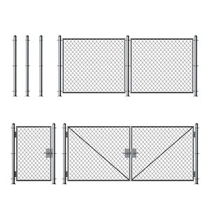 3D Aluminum Mesh Fence Wicket Gate Chain Link Fence