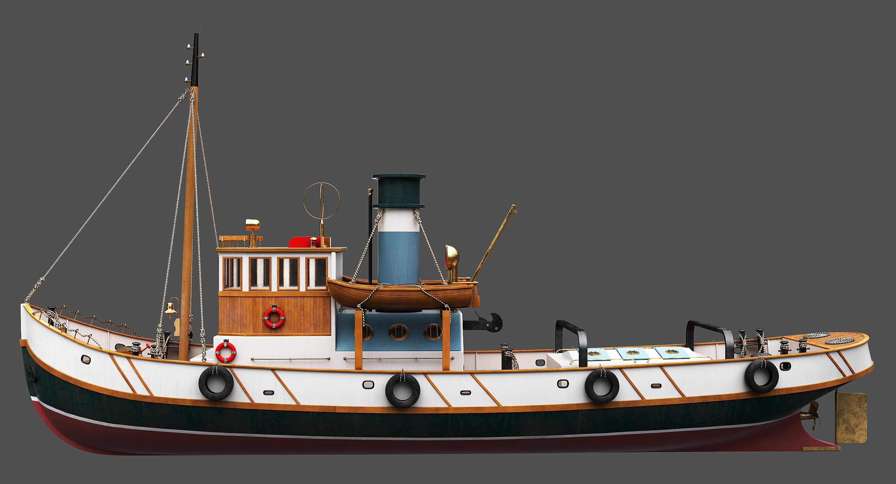 Boat tugboat 3D - TurboSquid 1701234