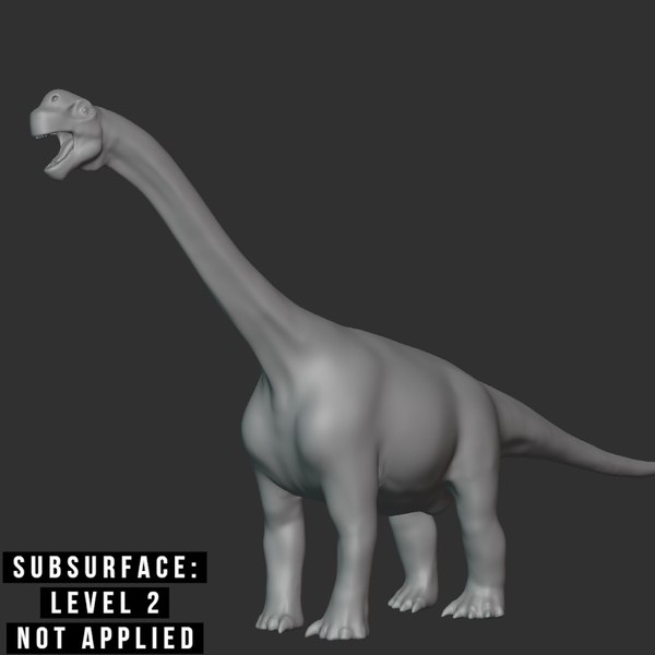 Camarasaurus Basemesh Low Poly 3D model