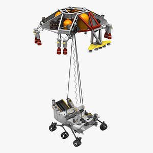 MSL Curiosity Rover with Skycrane