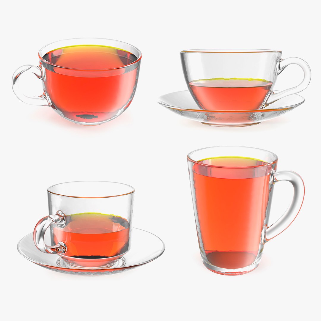 Tea Cups Collection 3 3D model preview