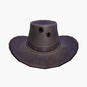 3D Old cowboy hat model