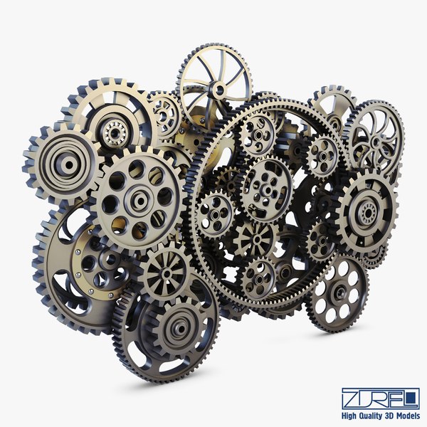 Gear Mechanism V 2 - 3D Model by Zurel