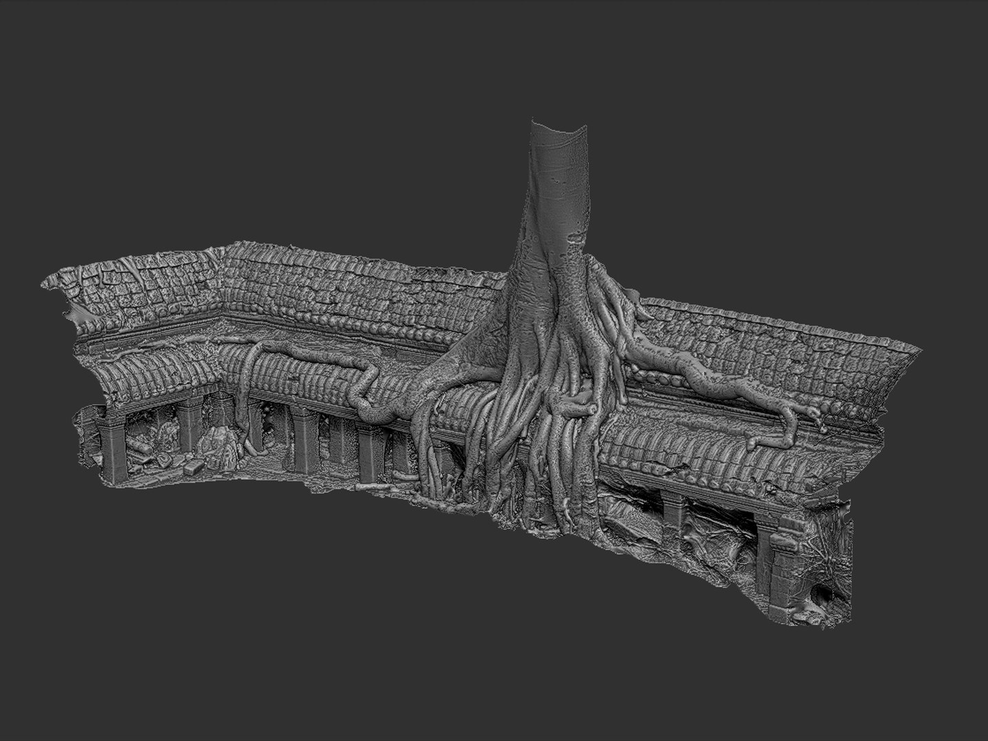 ancient tree temple 16 3d model