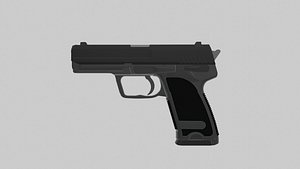 HK USP 3D Model - Includes Rigged Model