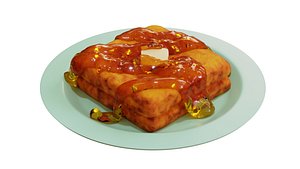 Hong Kong Style French Toast 3D model