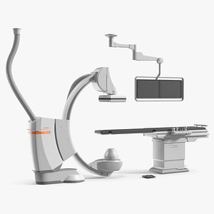 Siemens Angiography System with C-Arm White 3D model