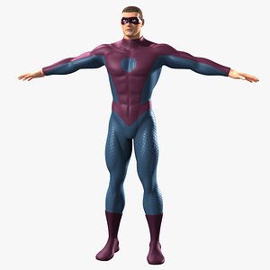 3d model of man superhero costume