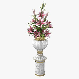 Vase And Lily 3D Model
