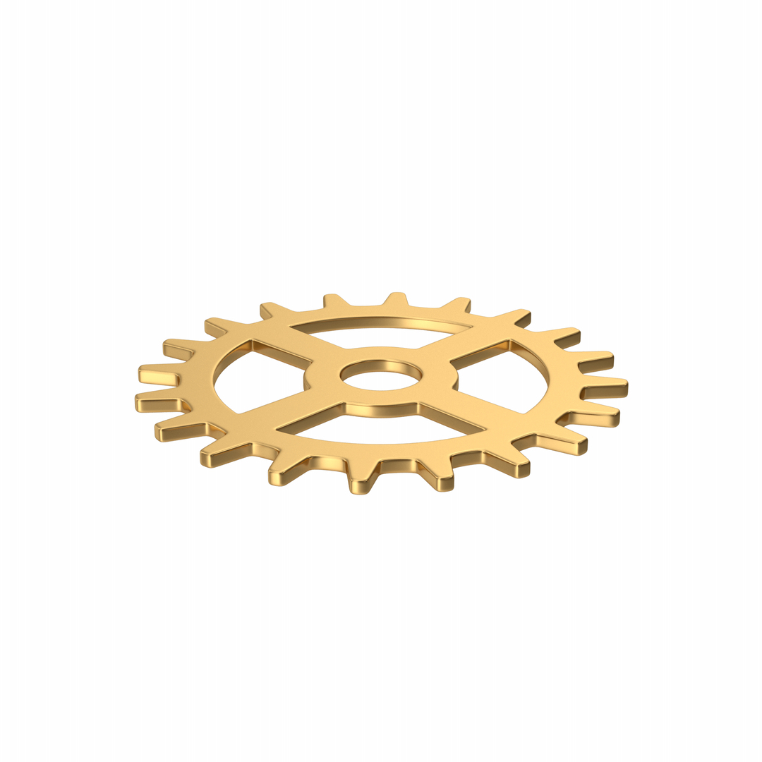 3D Gold Gear - TurboSquid 2029164