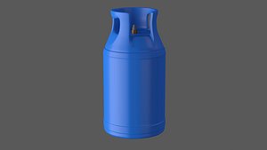 LPG Cylinder Blue 3D model