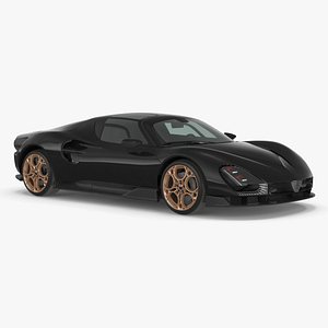 Luxury Sports Coupe Concept Black 3D model