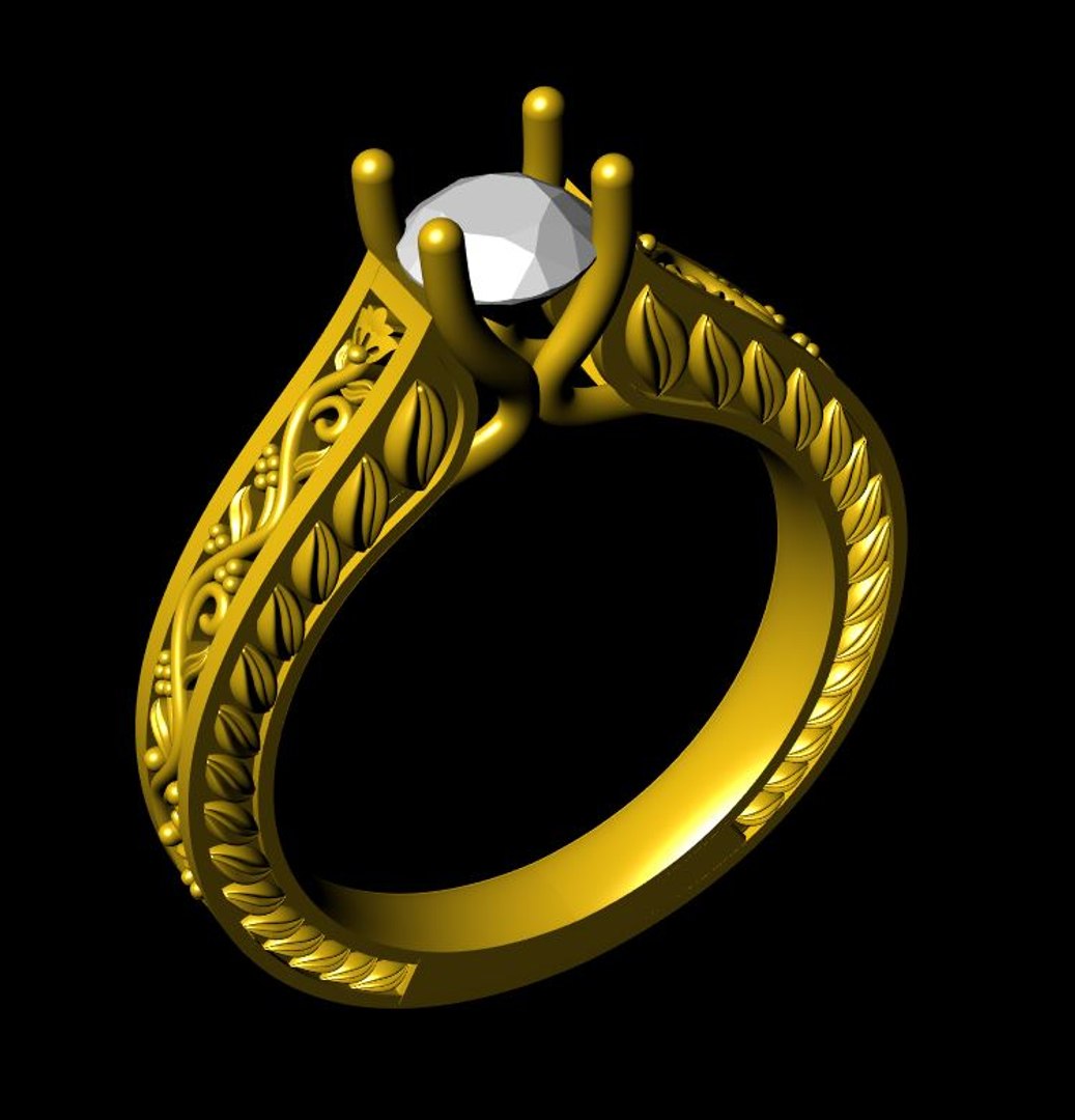 3D Engagement Ring - 0019 Model - TurboSquid 2347708
