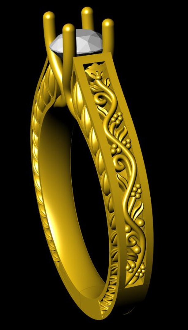 3D Engagement Ring - 0019 Model - TurboSquid 2347708