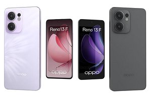 Oppo Reno13 F 4G Graphite Grey And Plume Purple Low Poly model