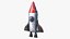 Cartoon rocket shaped ballons bundle