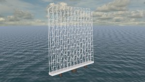 3D wind turbine farm