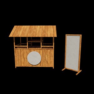 Stand Booth Market 3D model 3D