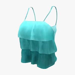 3D Ruffled Vest Top