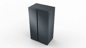3D Side-by-Side Refrigerator