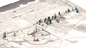 Dubai Iconic Buildings 3D model