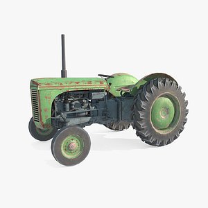 Modern vehicle agricultural tractor 3D
