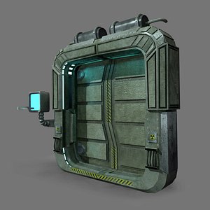 sci fi door 3d model