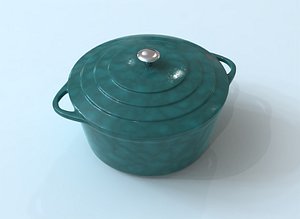 cooking blue dish 3D model